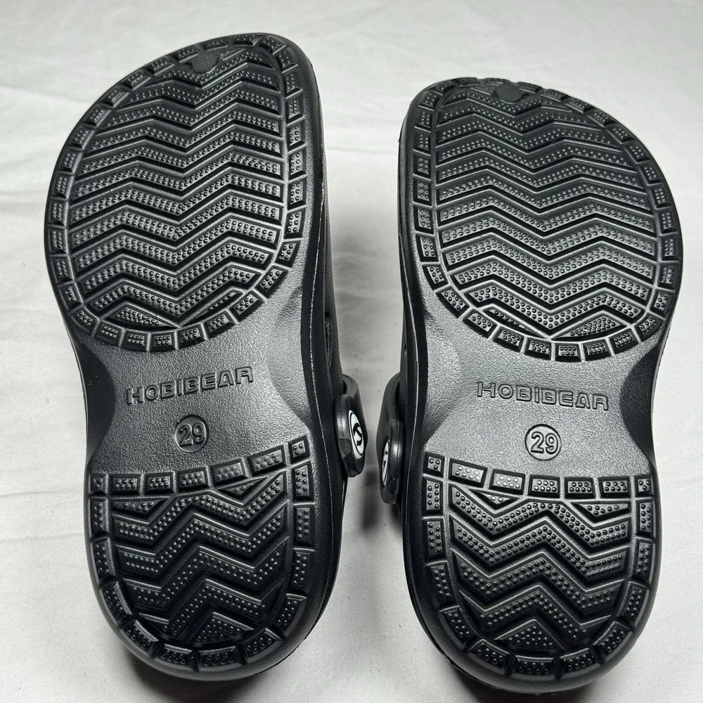 Kids Black Clogs Size 11 Toddler Slip On‎ Sandals Charms Lightweight Shoes